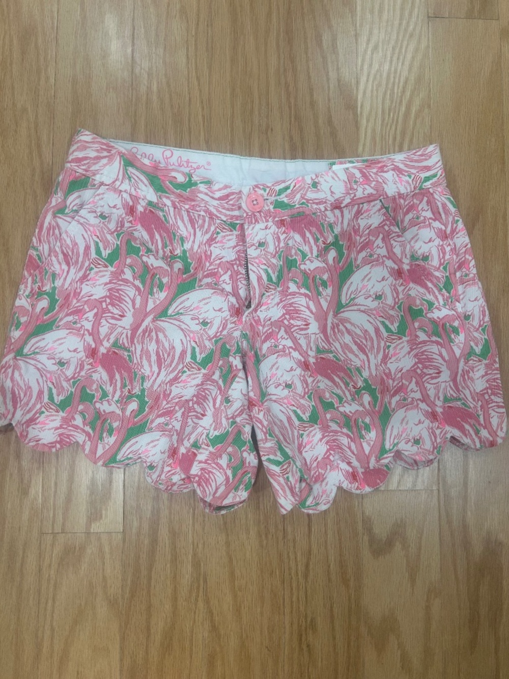 Lilly Pulitzer flamingo shorts